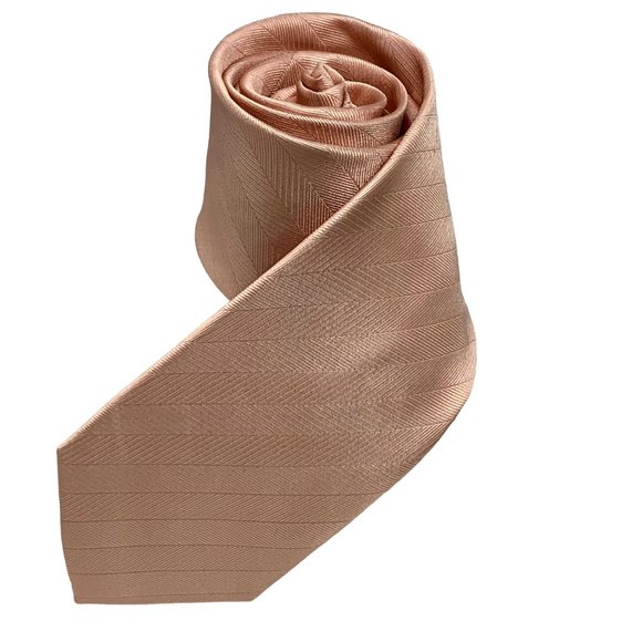 TIE BAR Vow Blush 100% Silk Stain‎ Resistant Handmade Extra Long Necktie NIP - Picture 8 of 10